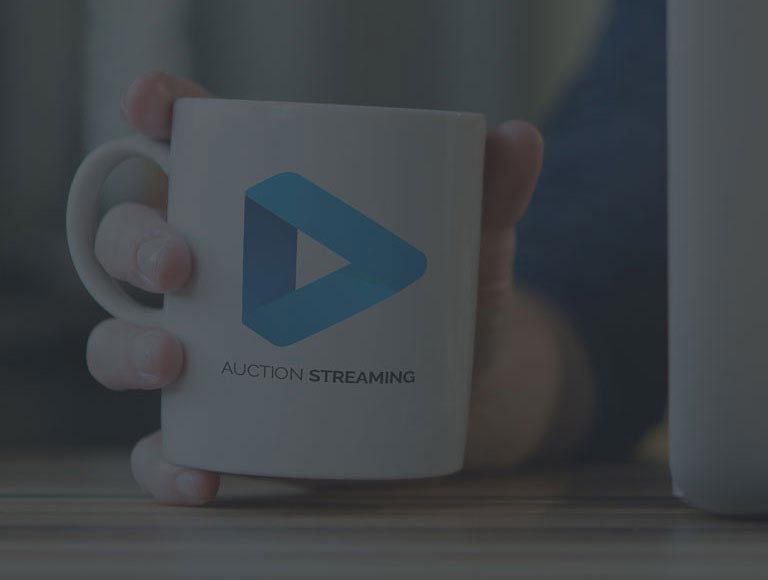 Mug with Auction Streaming logo with 12 auction website optimization strategies